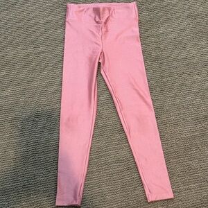 Koral pink shine leggings in size S